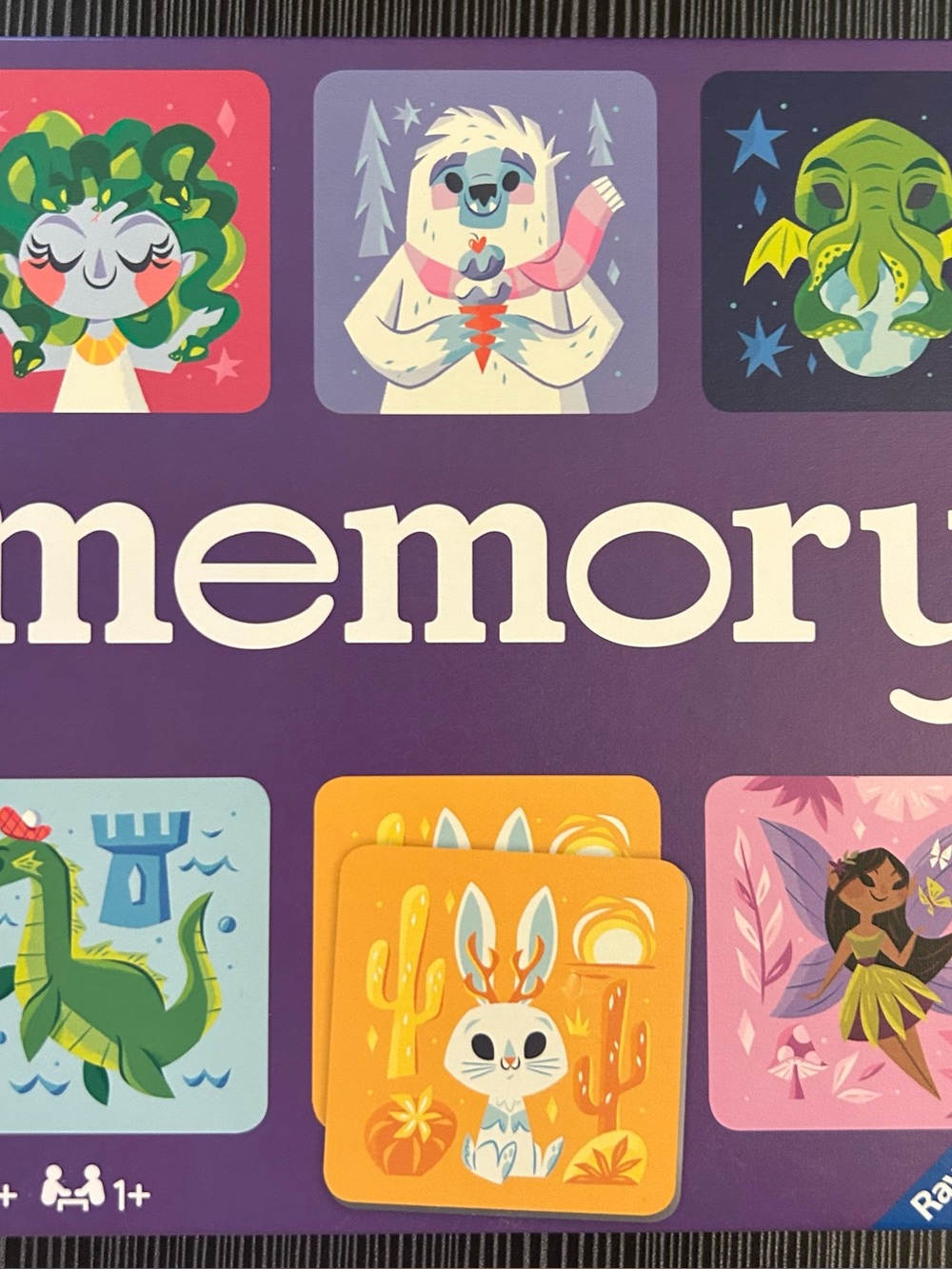 Kids Monster Memory Matching Game - Purple -